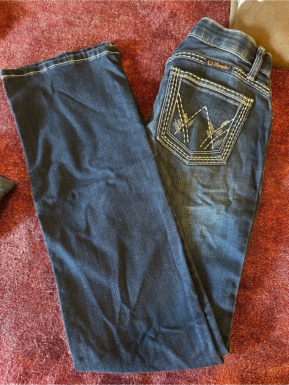 Wrangler Women’s Indigo Bootcut Jeans with Contrast Stitching